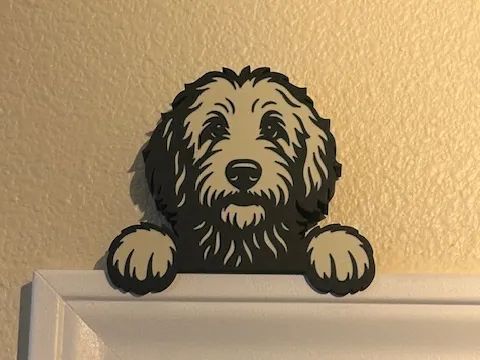 Decoração para Porta "Goldendoodle"