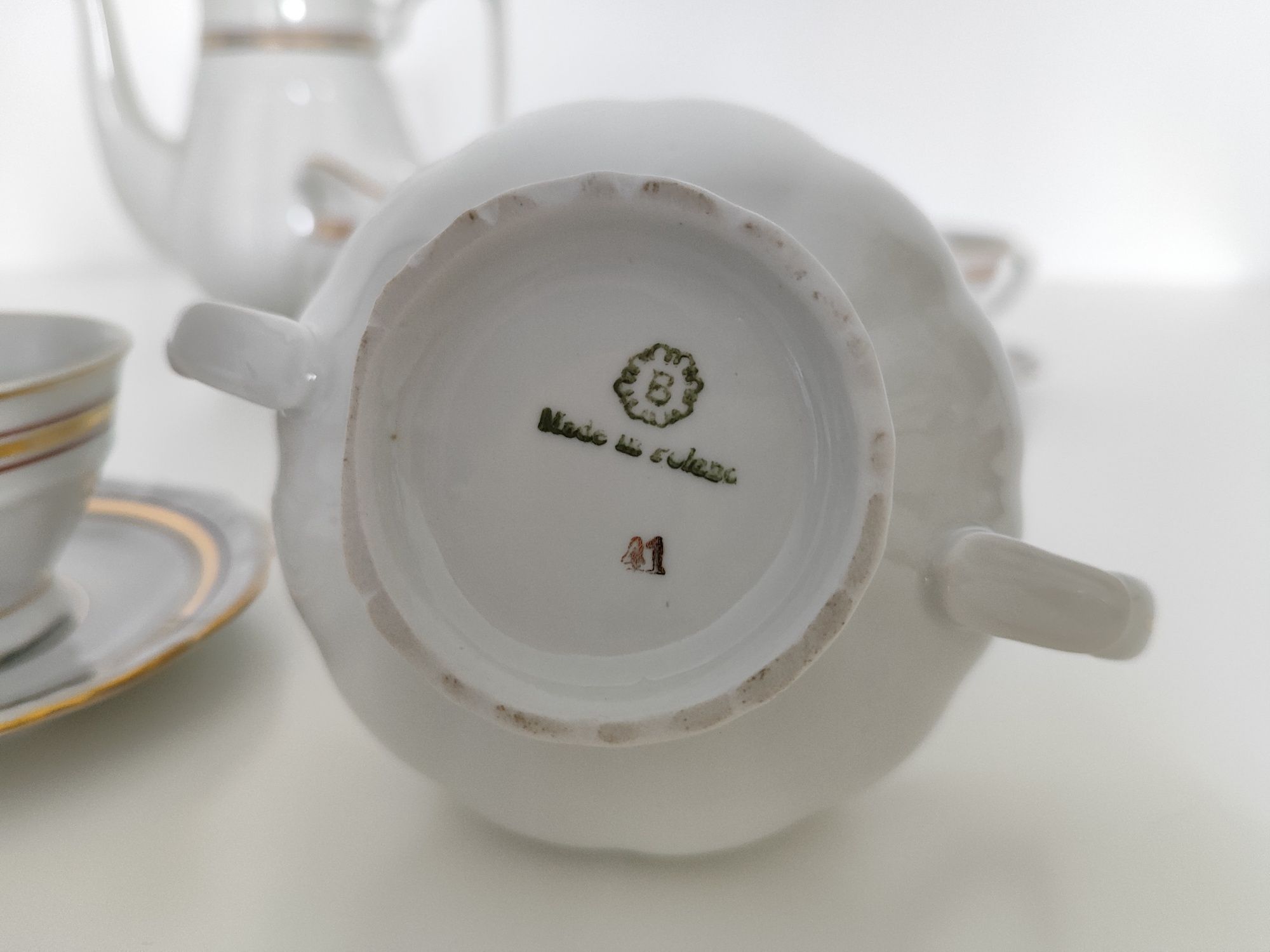 Serwis kawowy dla 5. osób - Porcelana Bolesławiec