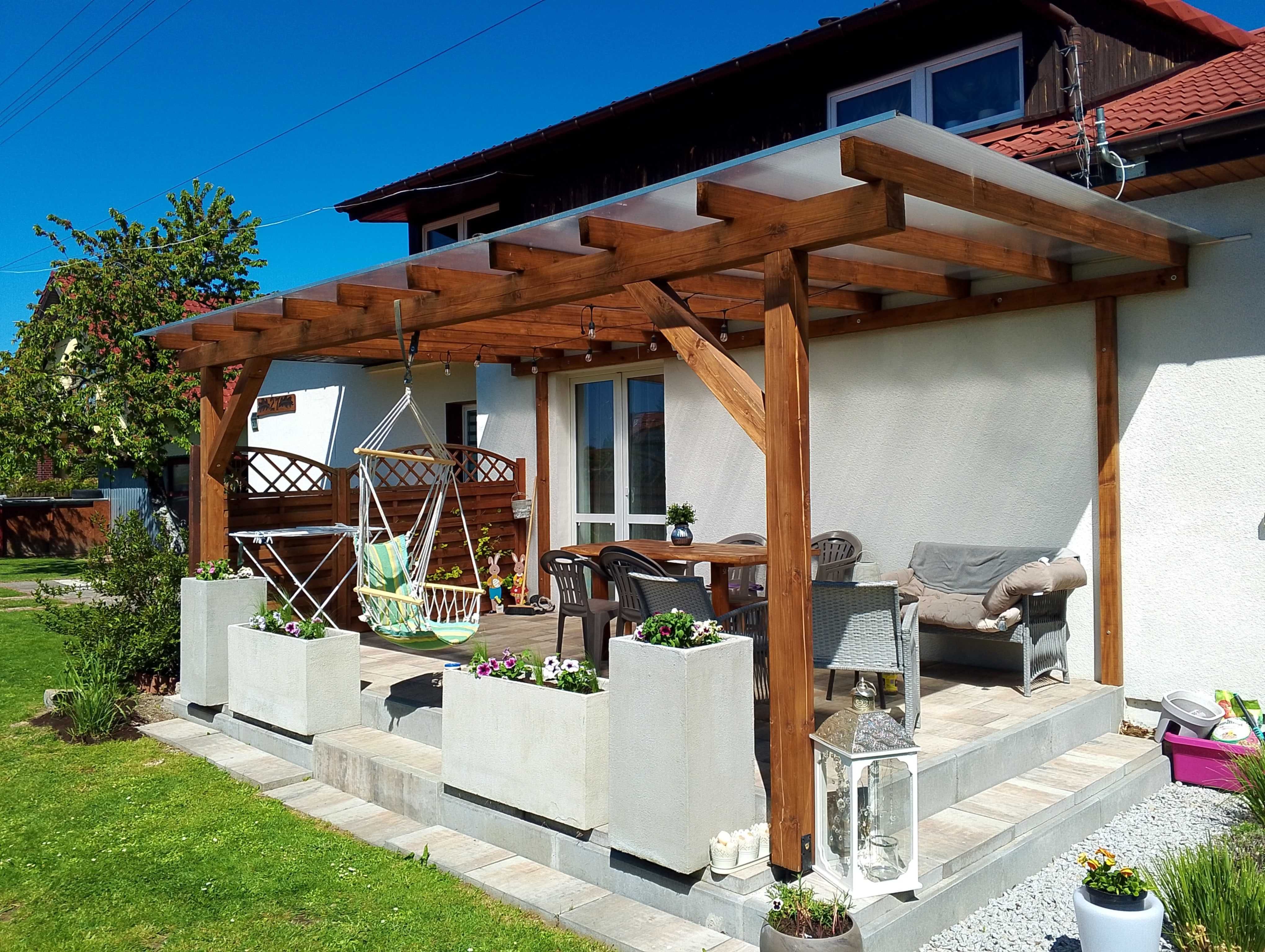 Zadaszenie tarasu 6x3, pergola tarasowa, taras poliweglan, montaż
