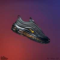 Кросівки Nike Air Max 97 'BlackUniversityGold'. Оригінал. 38.5-24.5см