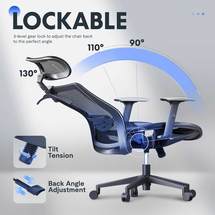 Nowy fotel biurowy / krzesło komputerowe OC3 air / obrotowe !K465!