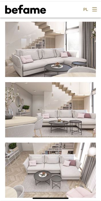 narożnik Befame Carmen Nowy dostępny od ręki. Funkcja spania