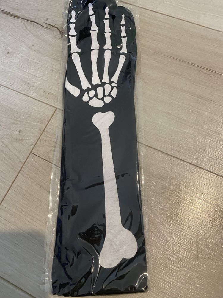 Strój przebranie na halloween wraz z dodatkami szkieletor , szkieletka