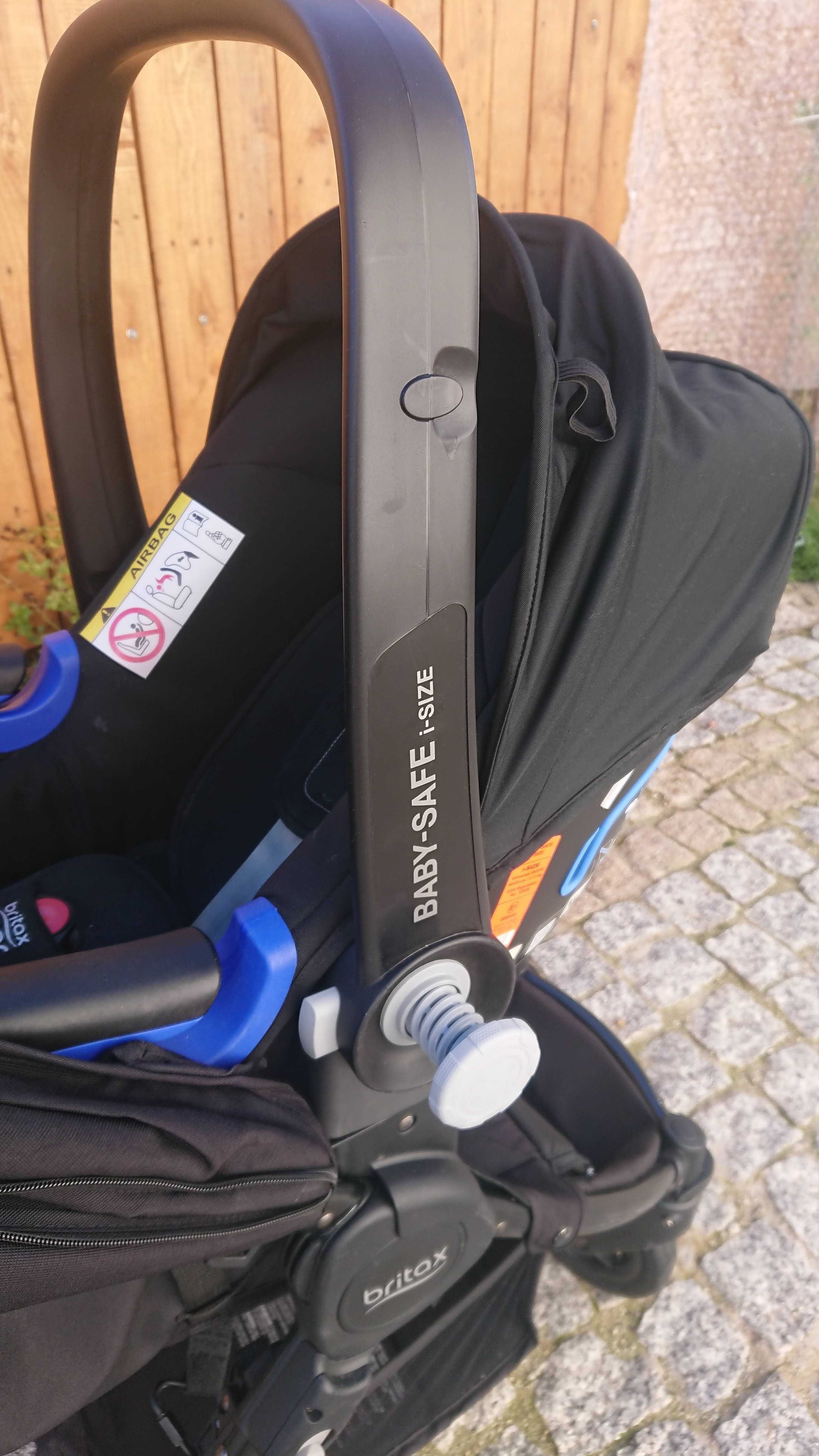 Carrinho de passeio B-Agile Britax + cadeira Baby-safe i-size + Isofix