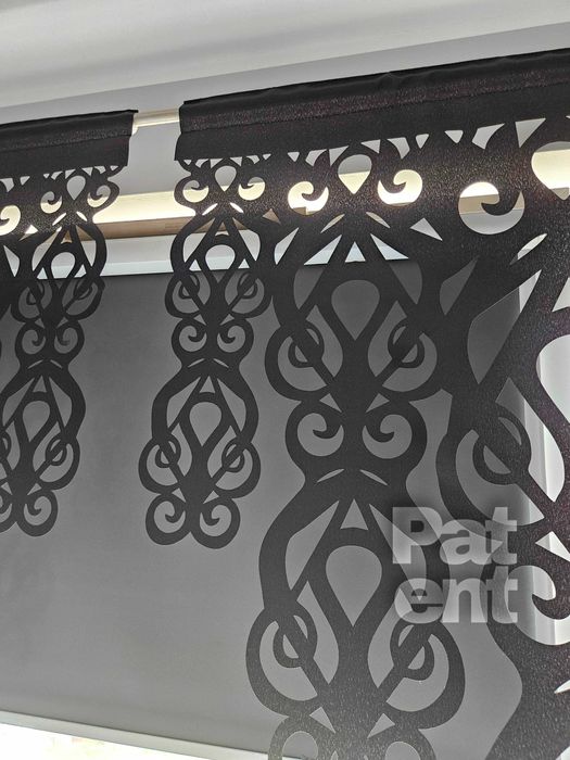 Firana panele ekranowe 60x100 cm żakardowe 2 sztuki na okno czarne