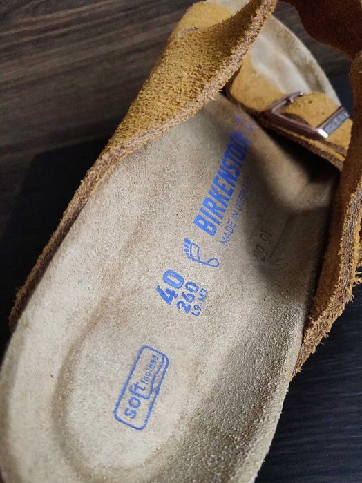 Сандалии Birkenstock Arizona Germany р. 40 стелька 26 см. замш.