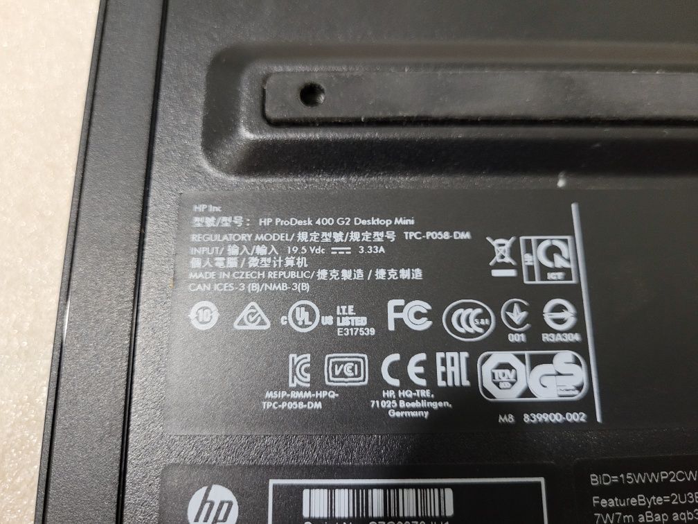 Неттоп ПК HP ProDesk 400 G2 і5-6500Т/DDR4 8Gb