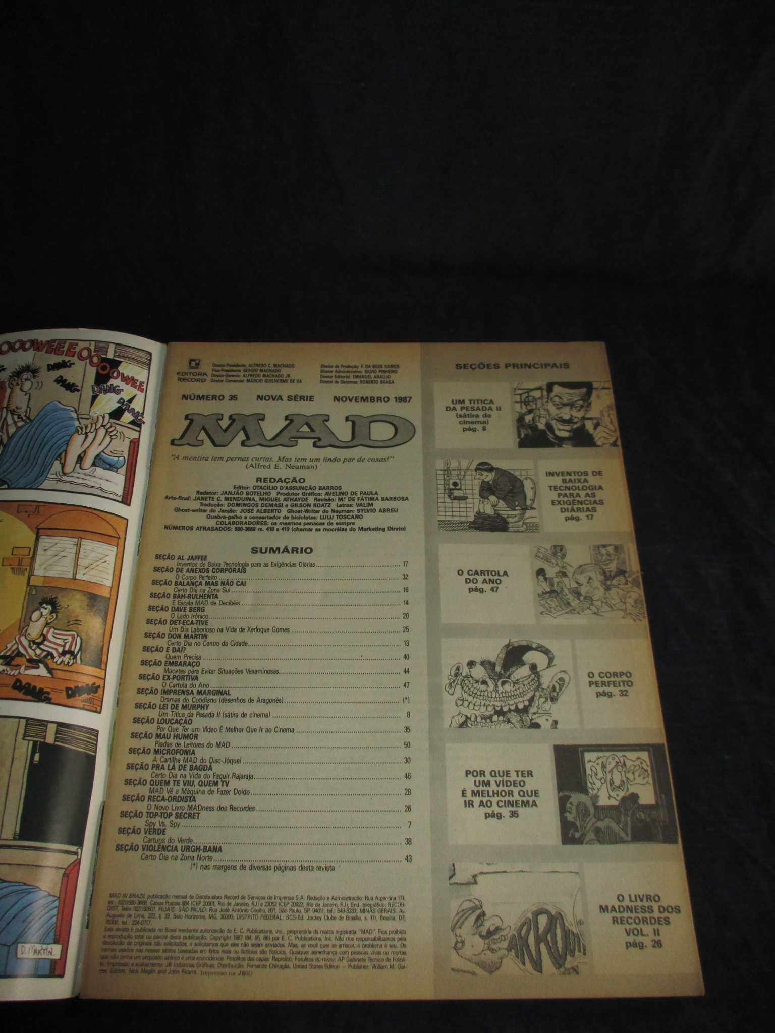 Revistas Mad Edição Brasileira 1987