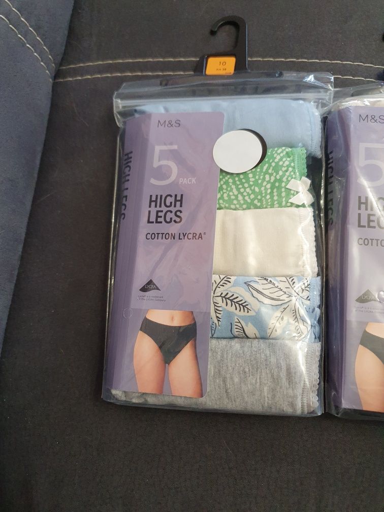 5 par Majtek High legs Marks & Spencer rozmiar 36 do 48