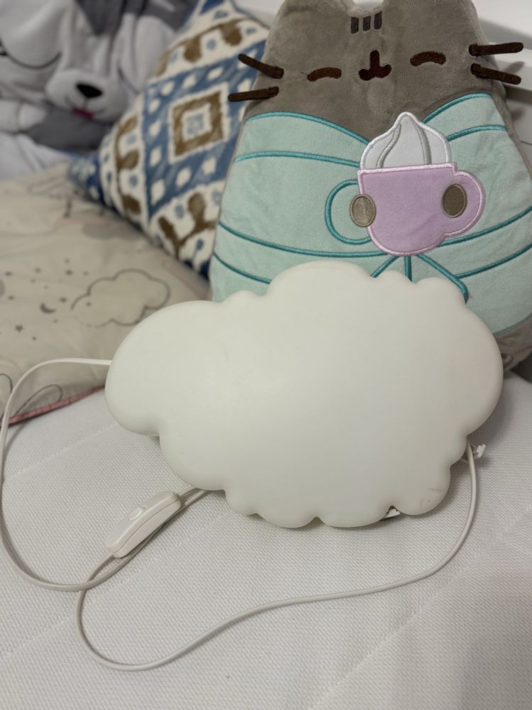 IKEA DROMSYN Lampka ścienna chmurka biała żarówka