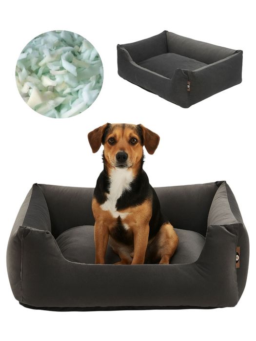 Legowisko dla psa 70 cm/55 cm rozm. M wygodny kanapa sofa Grafit