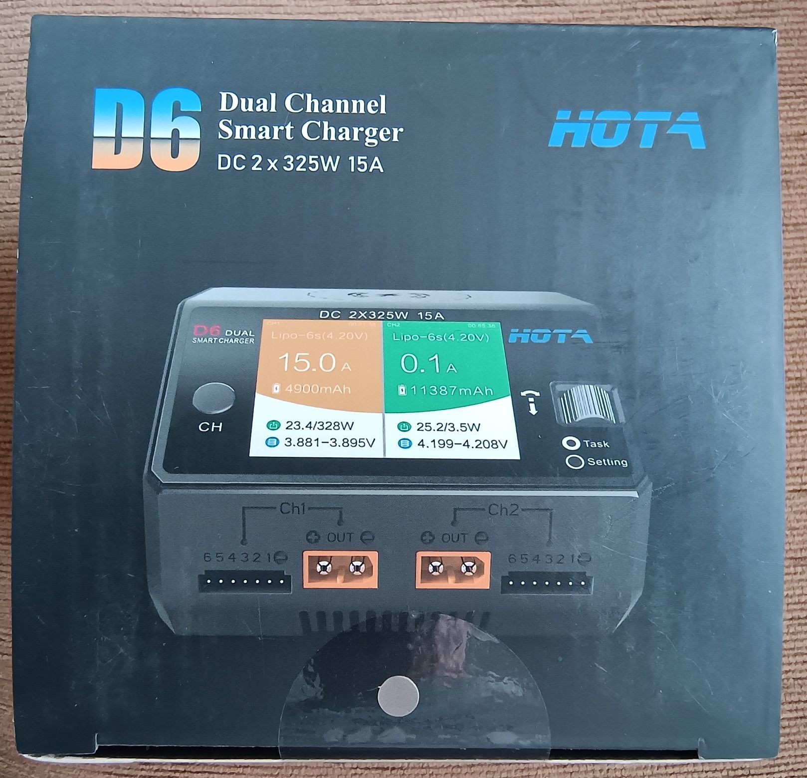 Hota D6 dual charger dc650w 15a,зарядка,бж,балансир.