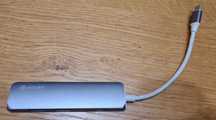 Hub rozdzielacz, eSTUFF ES84124-grey do macbook stacja dokująca