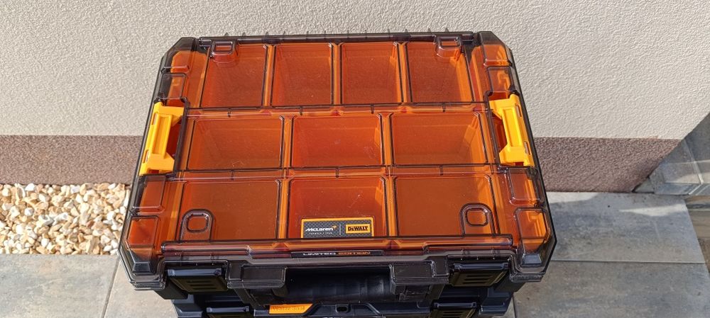 Zestaw 3 skrzyń DeWalt Mclaren organizer  wózek
