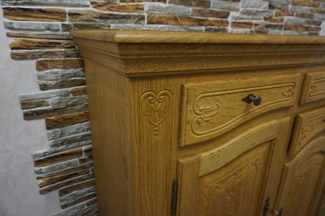 Komoda Wysoka Lity Dąb Dębowa Super pod Telewizor TV  155 cm (p-918)