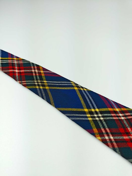 Szkocki wełniany krawat w kratkę tartan wrz150