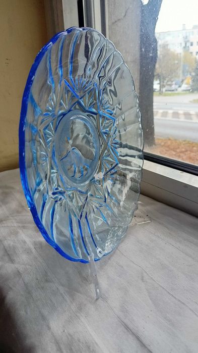 Talerz błękitny z wiśniami Irena Inowrocław katalog zbiorczy l. 40/50