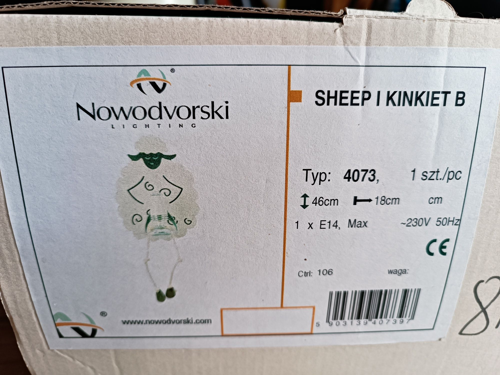 Nowodvorski Kinkiet owieczka, owca