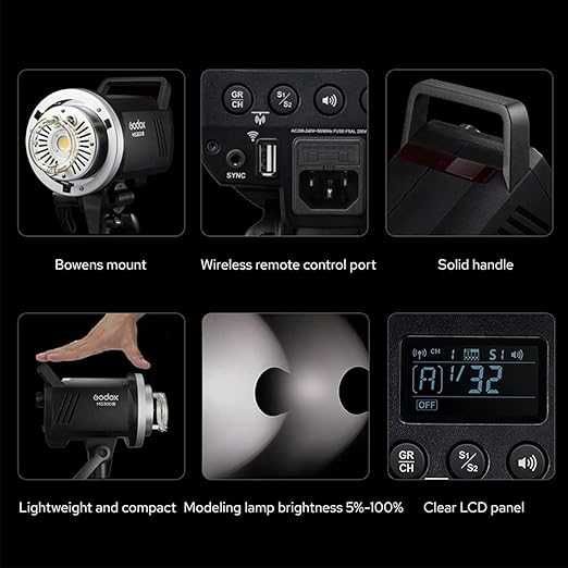 Godox MS300-V Studio Flash Light 300Ws Strobe Light