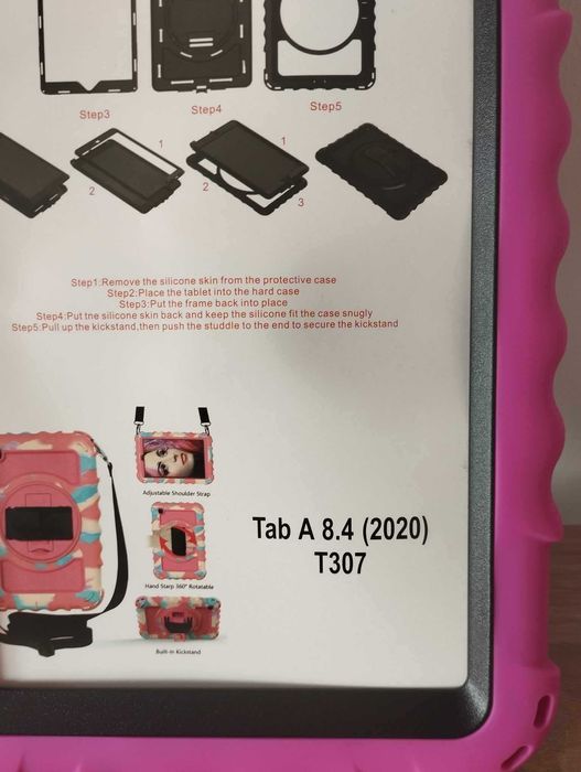 Etui Samsung Galaxy Tab A 8,4 2020 T307 Różowy Case Obudowa