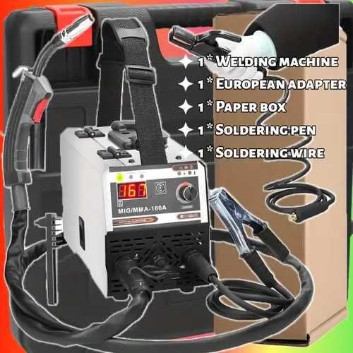 F1309 Máquina soldar 160A MIG 2 Em 1,Soldador MIG  Display Digital LED