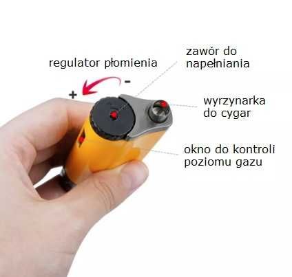 C4 zapalniczka 4 palnikowa do cygar żółta