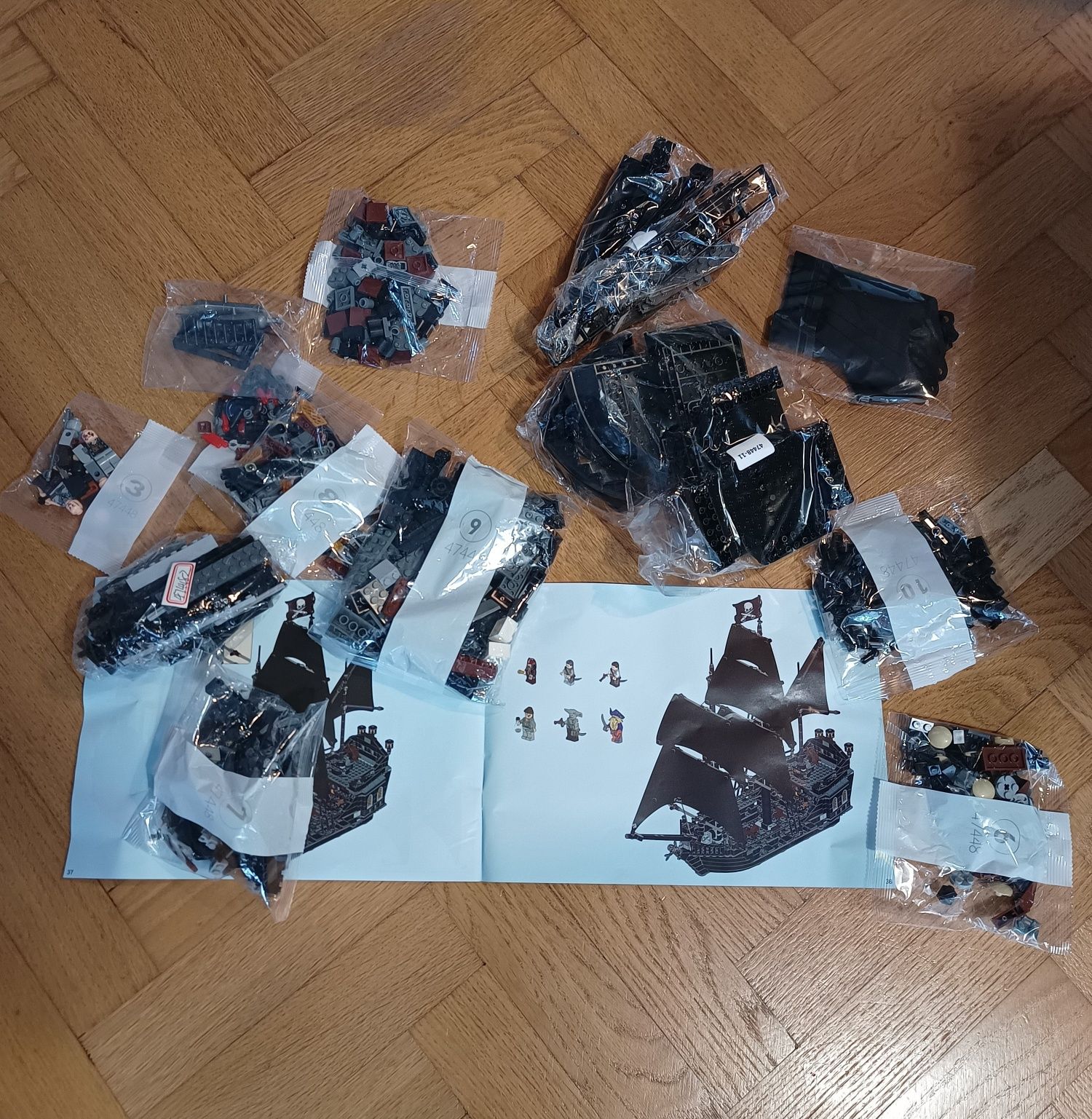 Czarna perła statek. Klocki kompatybilne z lego. 4184
