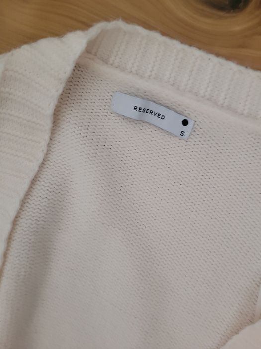 Sweter kardigan nowy Reserved s I spodnie jeansowe mohito m nowe