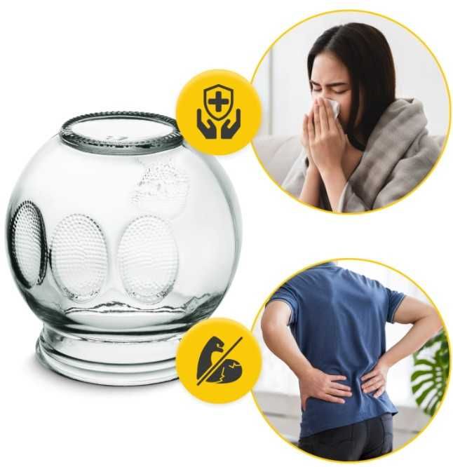 Bańki chińskie ogniowe szklane 20 szt. 4Fizjo Z KWACZEM LECZNICZE !!!