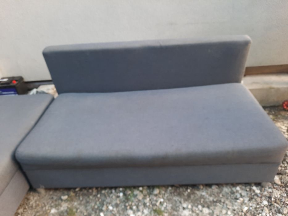 Narożnik rogówka rozkładana tapczan łózko 130 x 220 schowek na pościel