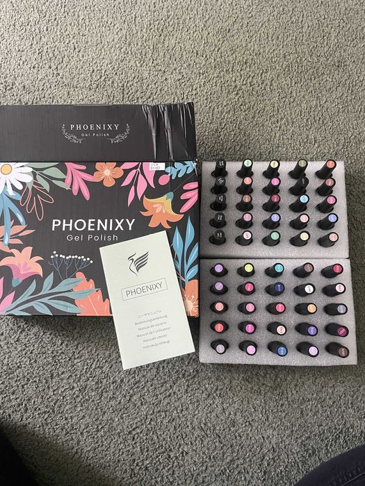 PHOENIXY zestaw lakierów hybrydowych 45 kolorów bazy topy 3110