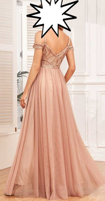 Długa sukienka wizytowa NOWA. rozm. XL.