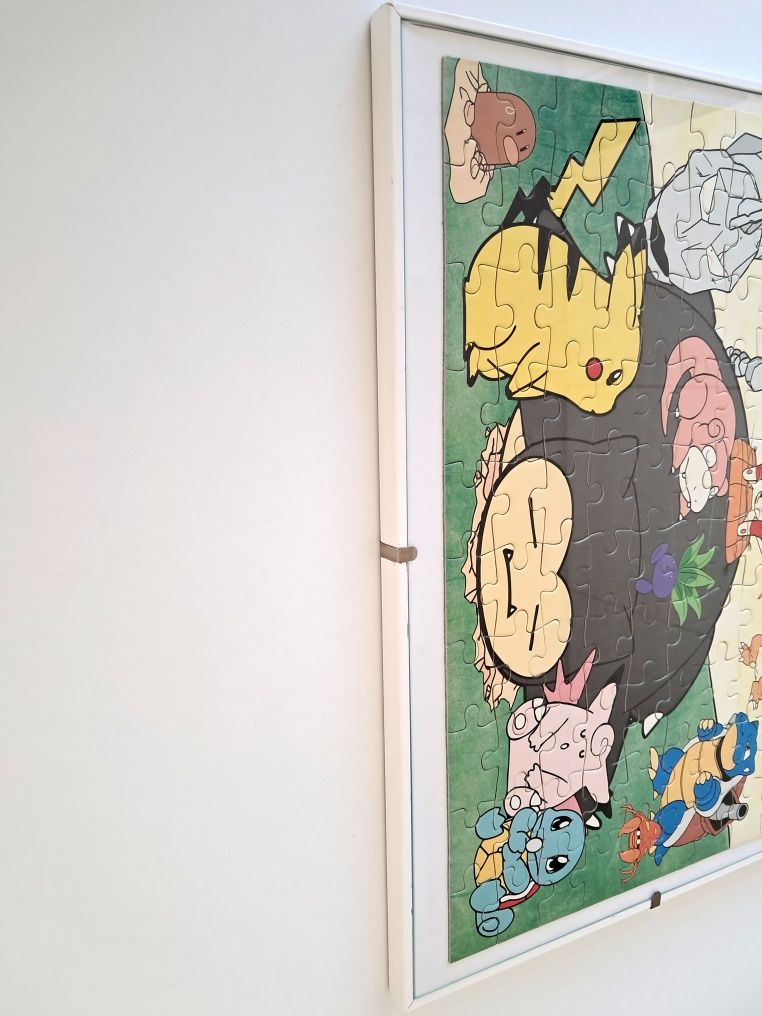 Quadro com Puzzle Vintage dos Pocket Monsters (Pokémon, Japão, 90s)