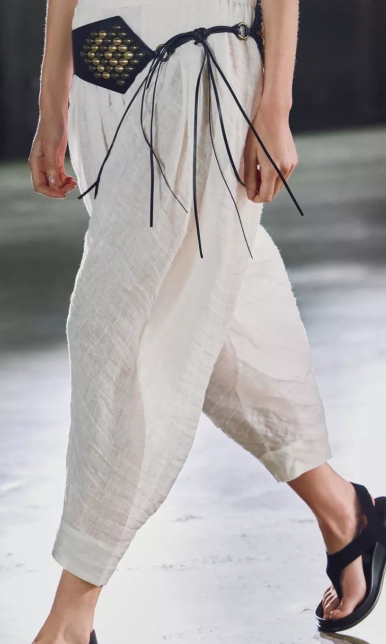 Lniane pumpy Zara alladin viral boho
