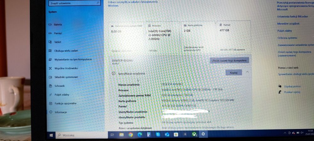 Laptop Asus F541u 8G RAM/500G SSD