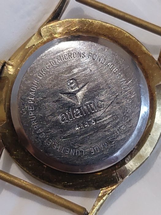 Часы Atlantic Super White Dial 21 Jewels Wristwatch (34.5mm)