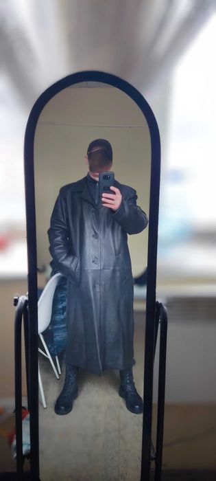 Плащ из натуральной кожи