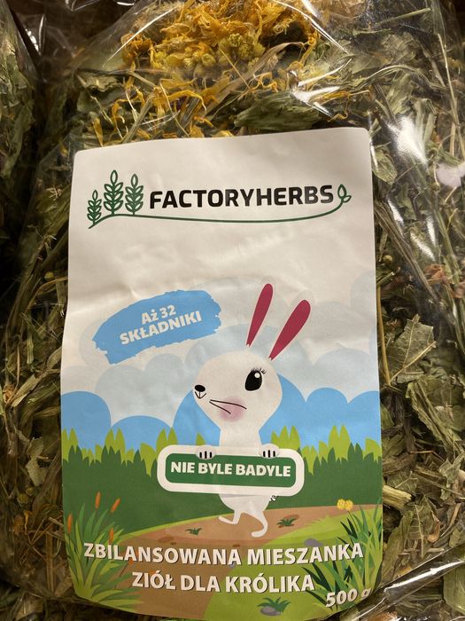 Zioła dla królika 500g factoryherbs zooanimals Ruda Śląska