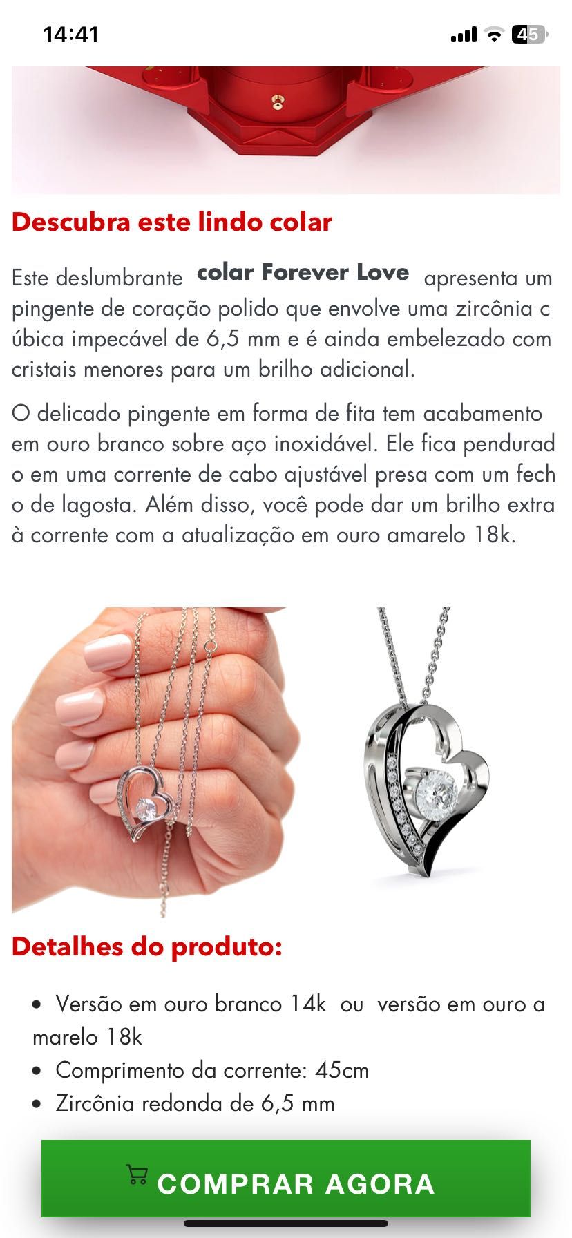 Caixa de jóias rosa preservada vidro Liebelesement