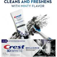 Crest 3D White Brilliance Charcoal с активированным углем отбеливающая