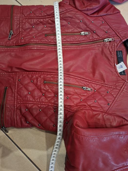 Ramoneska skórzana M stan bardzo dobry wymiary na zdjęciach