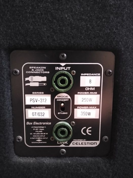 Głośniki/kolumny BOX Electronics PSV-312