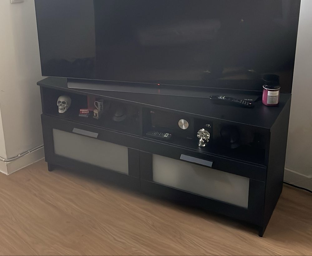 Móvel TV, preto, 120x41x53 cm