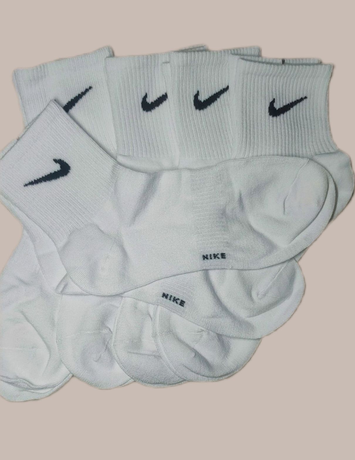 Białe skarpety Nike 5 par