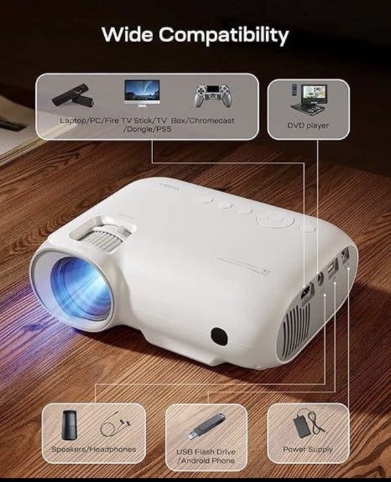 Домашній кінотеатр проєктор Yoton Video Projector Y7 WiFi Bluetooth 4K