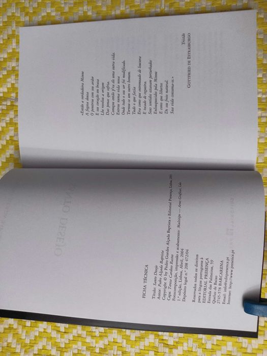 SANTO DESEJO
de Pedro Alçada Baptista