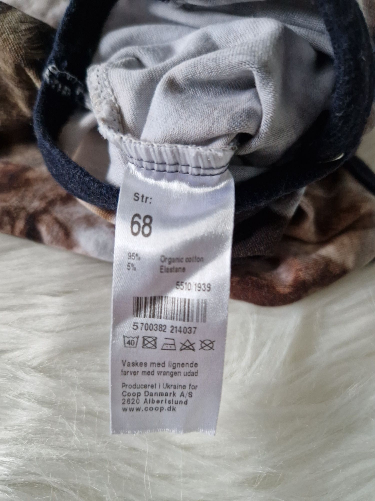 Body długim rękawem print zwierzęta r 68