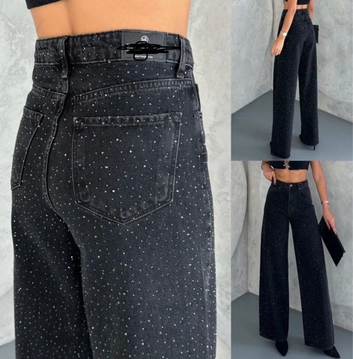 Джинсы с блестками с обоих сторон/джинси з блискітками з обох сторін