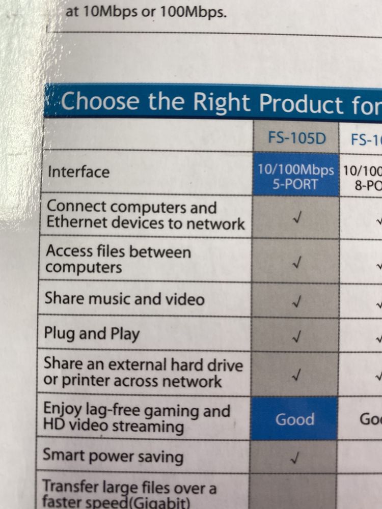 Switch 5 portas 10/100 mbps