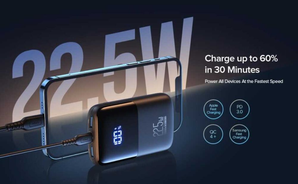 Iniu BI-B61 Powerbank 2xUSB 10000mAh QC4.0 22,5W QC4.0 PD3.0 iPhone